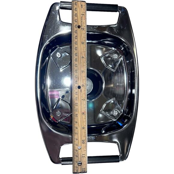 NEW! Vintage Corning Ware Royal Buffet Chrome with Black Casserole Warming Stand - Picture 7 of 8